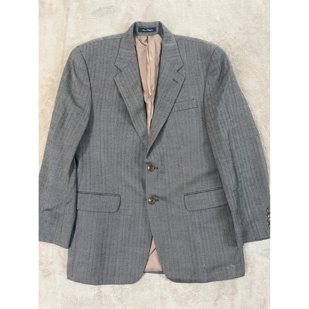 Lauren Ralph Lauren Wool Herringbone tweed Jacket Blazer Coat Men's 40R Gray euc